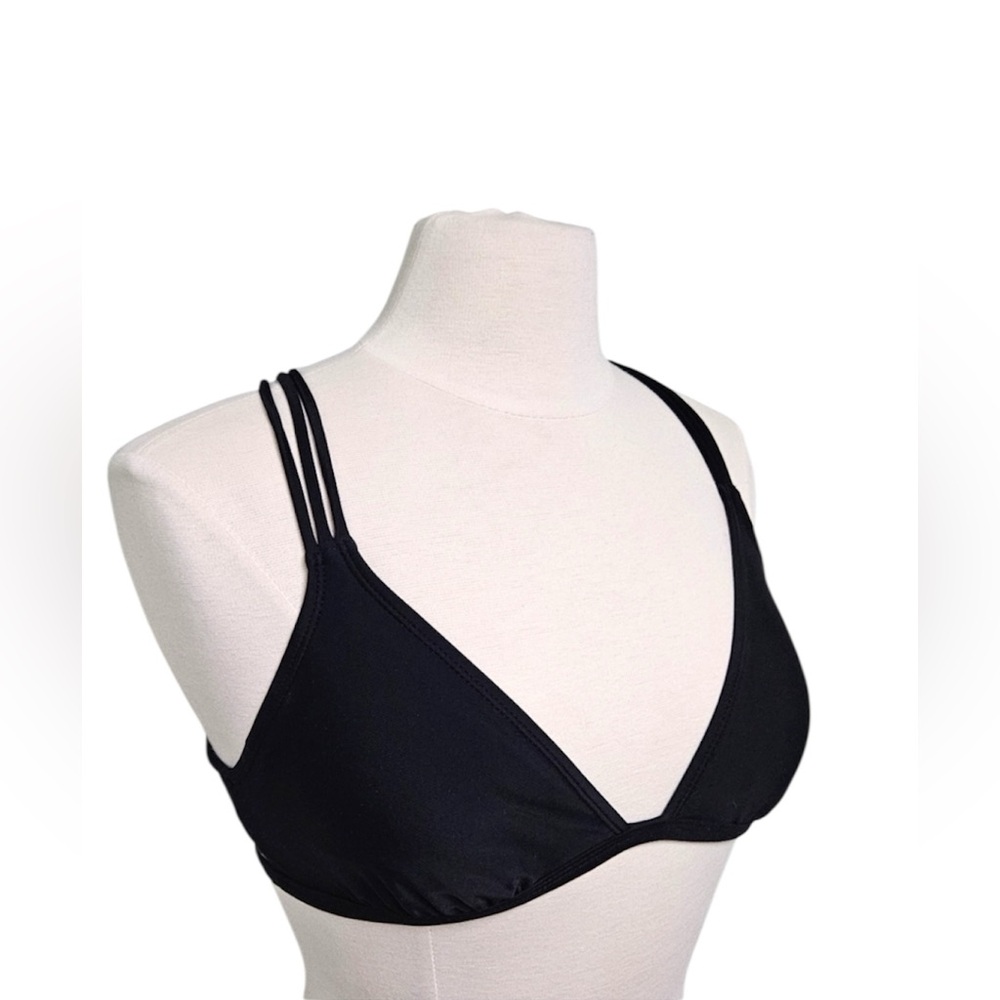 Xhilaration Black Double Strap Swim Bra